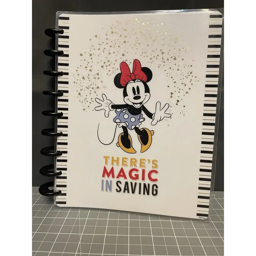 Happy Planner Classic Disney Minnie Mouse Budget Journal 9 Disc Undated